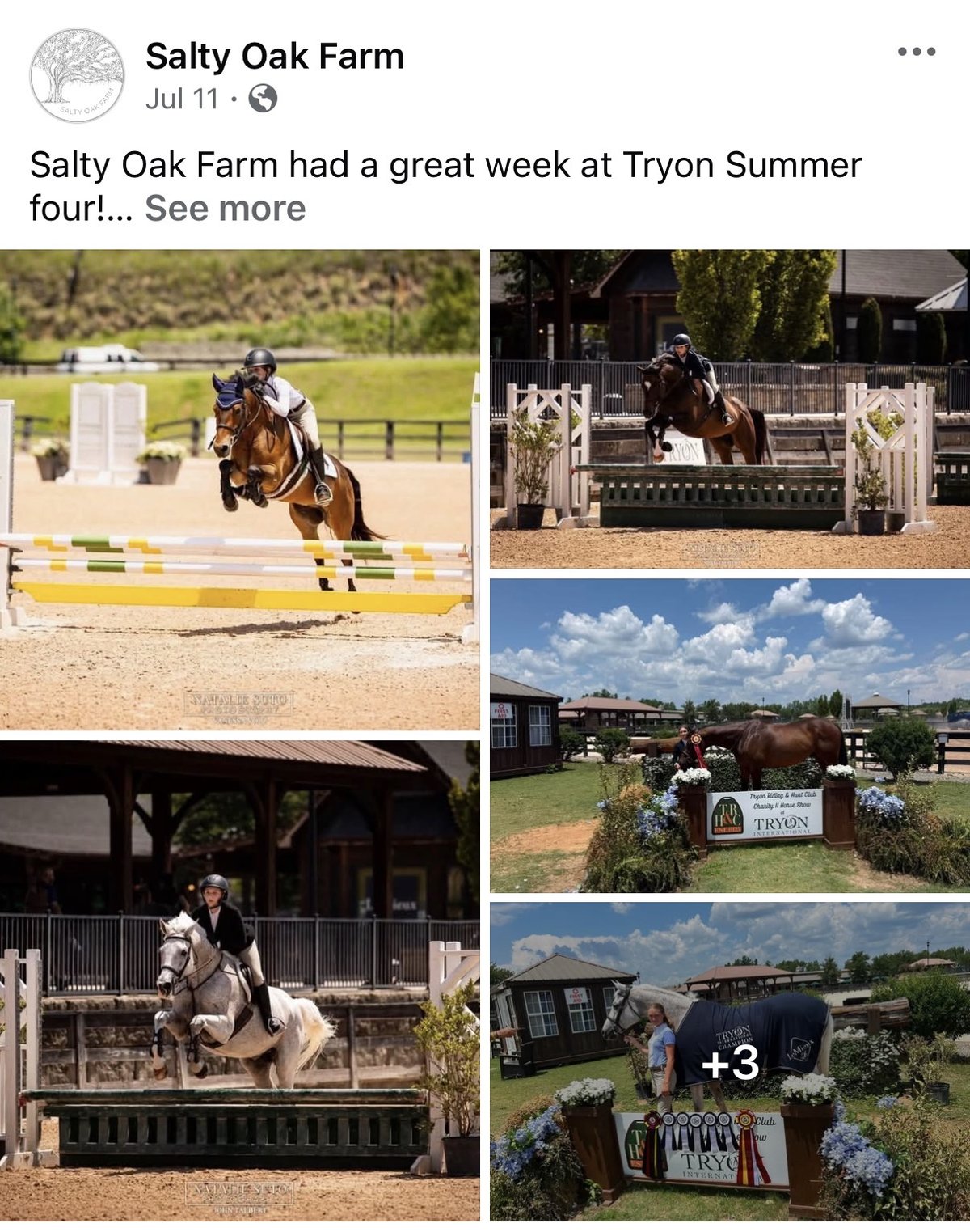 Salty Oak Farm Facebook post — Jul 11 — Tryon Summer 4